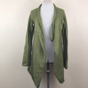 NWOT Lewis Knits Open Hand Knit Cardigan Tie Waist